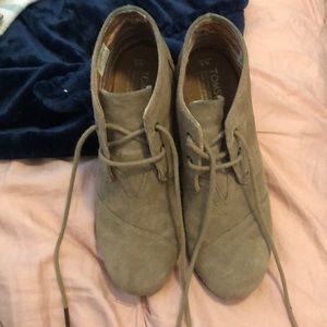 Tan TOMS booties